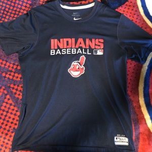 Dri-fit Indians tee!! Size L!!! Chief wahoo!